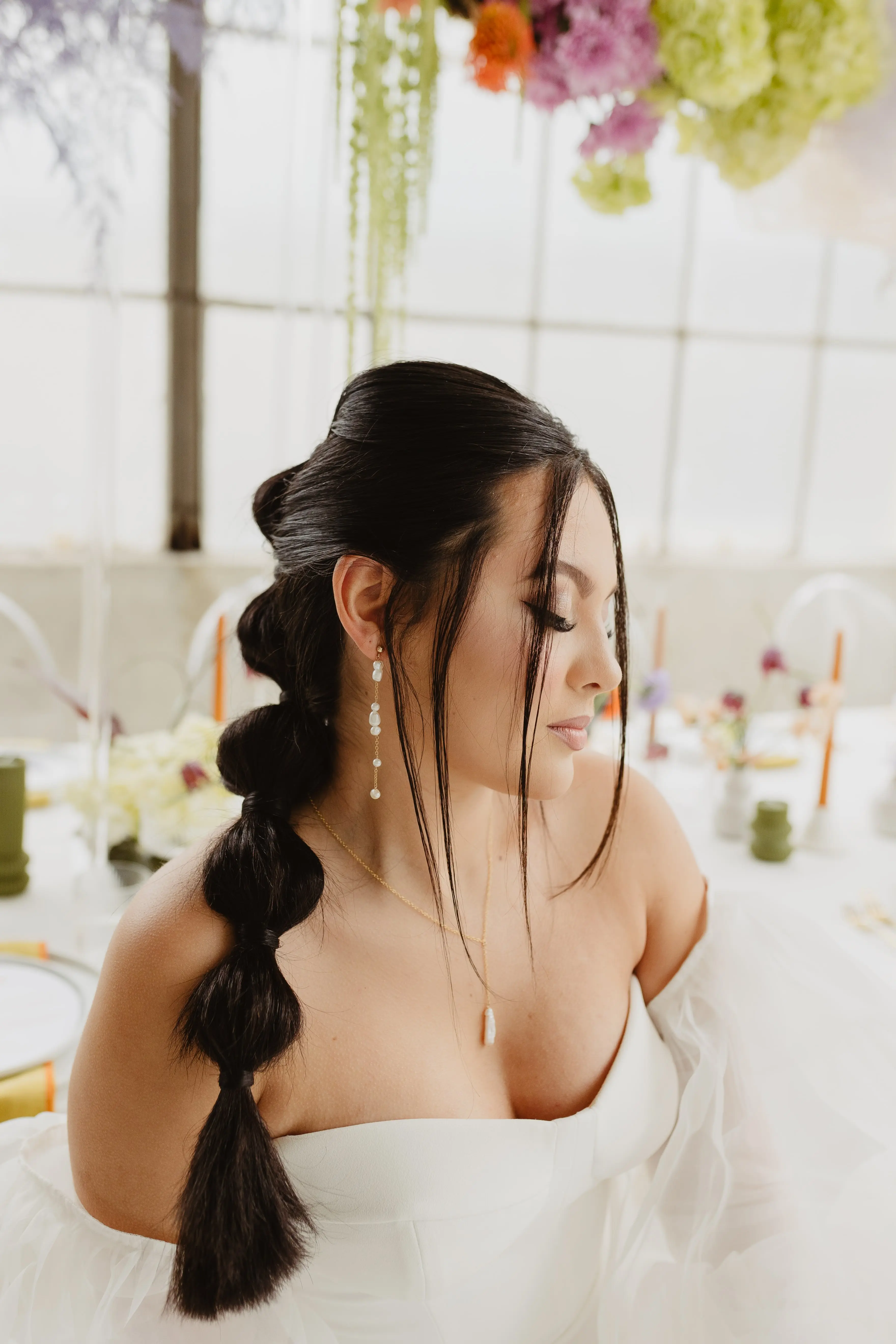 Bride hair close up